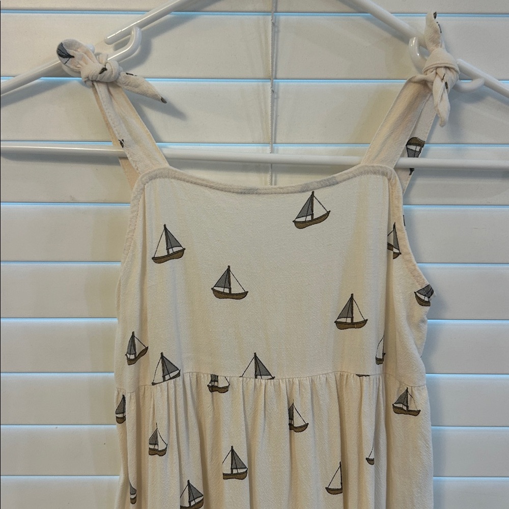 Rylee + Cru Cream Sailboat Print Dress
